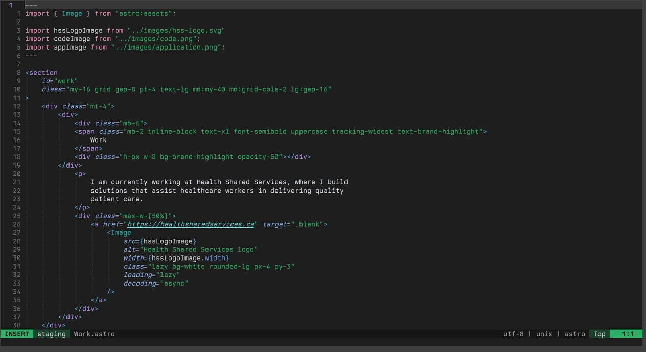 Source code in a text editor